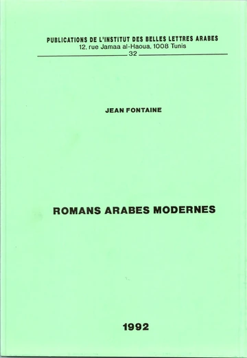 Cover of Romans Arabes Modernes
