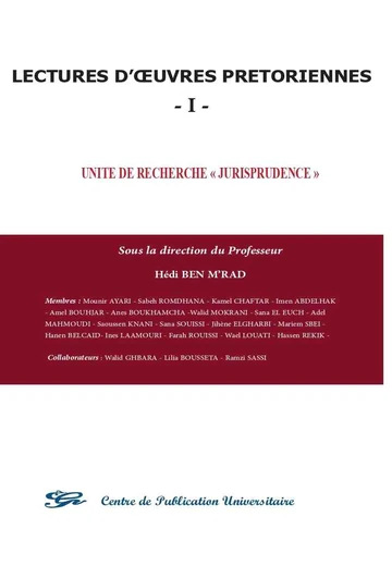 Cover of Lectures d'Œuvres Prétoriennes